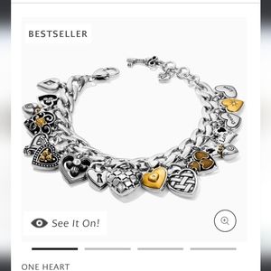 Brighton One Heart Charm Nracelet